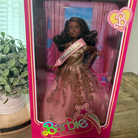 Barbie Movie Doll in Pink and Gold Gown